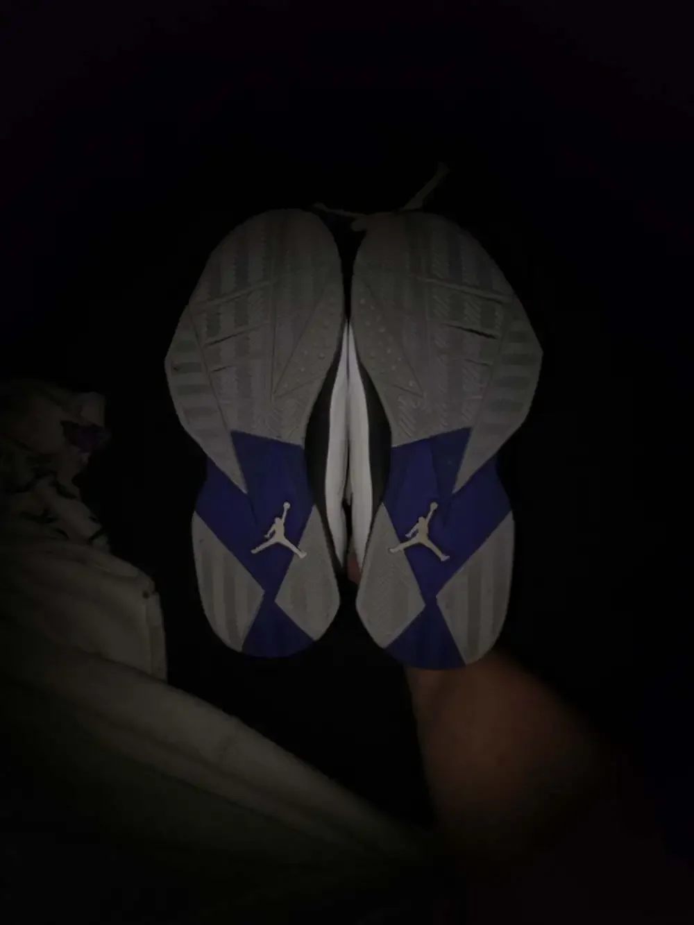 Jordan True Flight Basketball Shoes White/Dark Concord-Black (Style 342964-153)